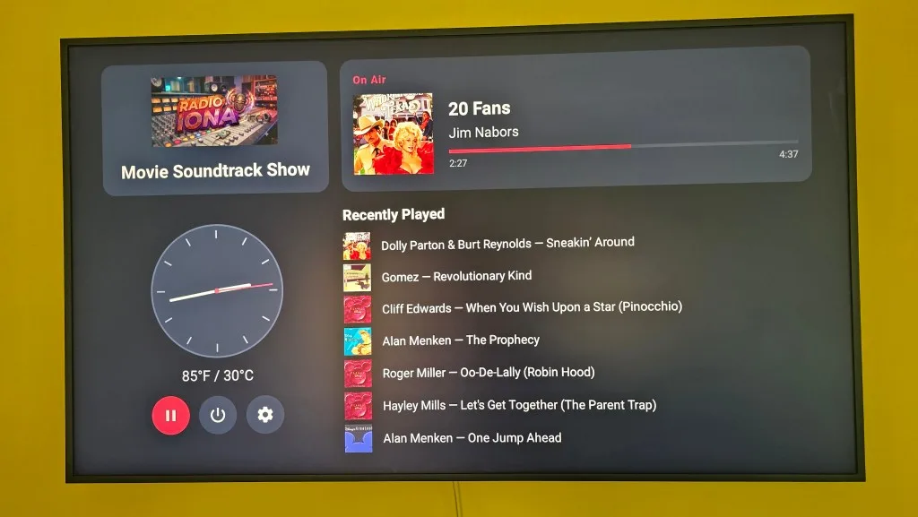 Radio Iona Google TV app